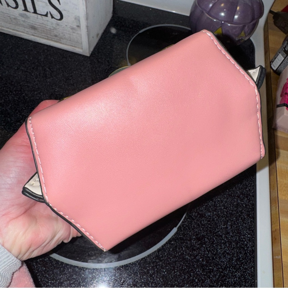 Pink & cream color block mini crossbody - Picture 5 of 15